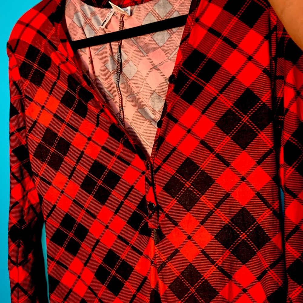 Black and Red Plaid Onesie